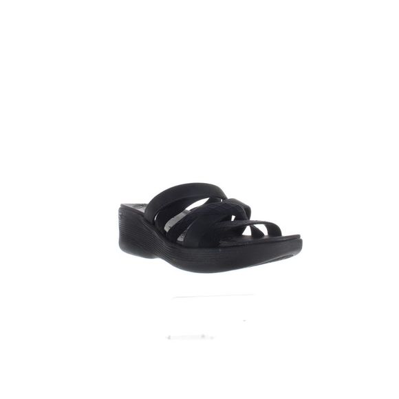 Skechers Womens Pier-Lite Black/Black Sandals Size 8 Medium (B, M) - Picture 2 of 4